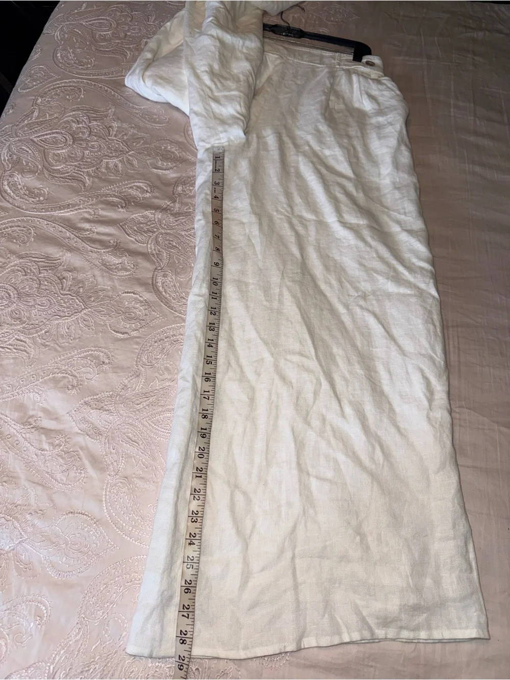 Banana Republic Minna Wide-Leg Linen Pants White Size 8